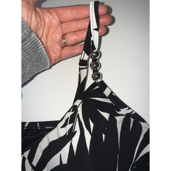 Magicsuit By Miraclesuit Elsa Tankini Top & Bottom Swimsuit Black V Neck Size 10 - Picture 10 of 16